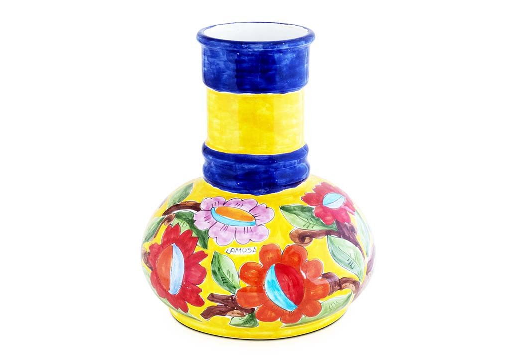 Vaso Genie com Flores Amarelo