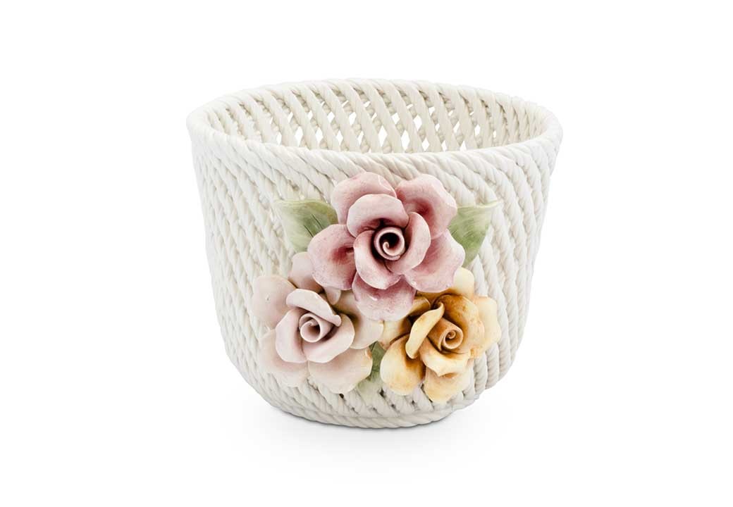 Cachepot com Flores Pequeno