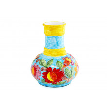 Vaso Genie com Flores Turquesa