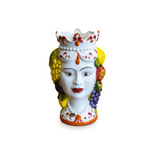 Rainha com frutas grande laranja