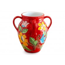 Vaso 04 alças vermelho pequeno